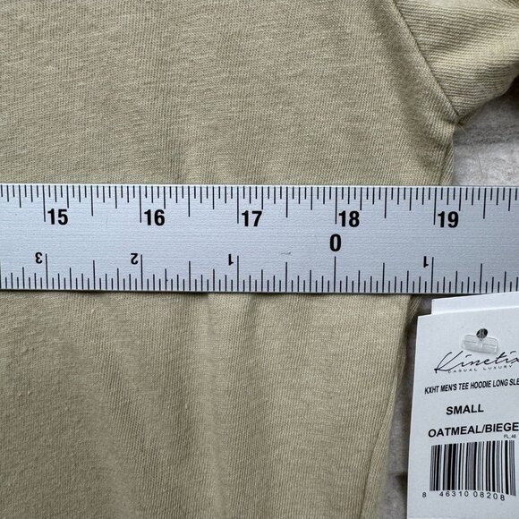 Kinetix Lightweight Hoodie Pullover Long Sleeve Casual Top Tan Beige S NWT - Picture 9 of 10